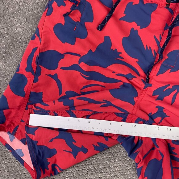 Patagonia Wavefarer Boardshorts Men's 40 Red Blue Floral Swim Trunks Shorts - Picture 13 of 13